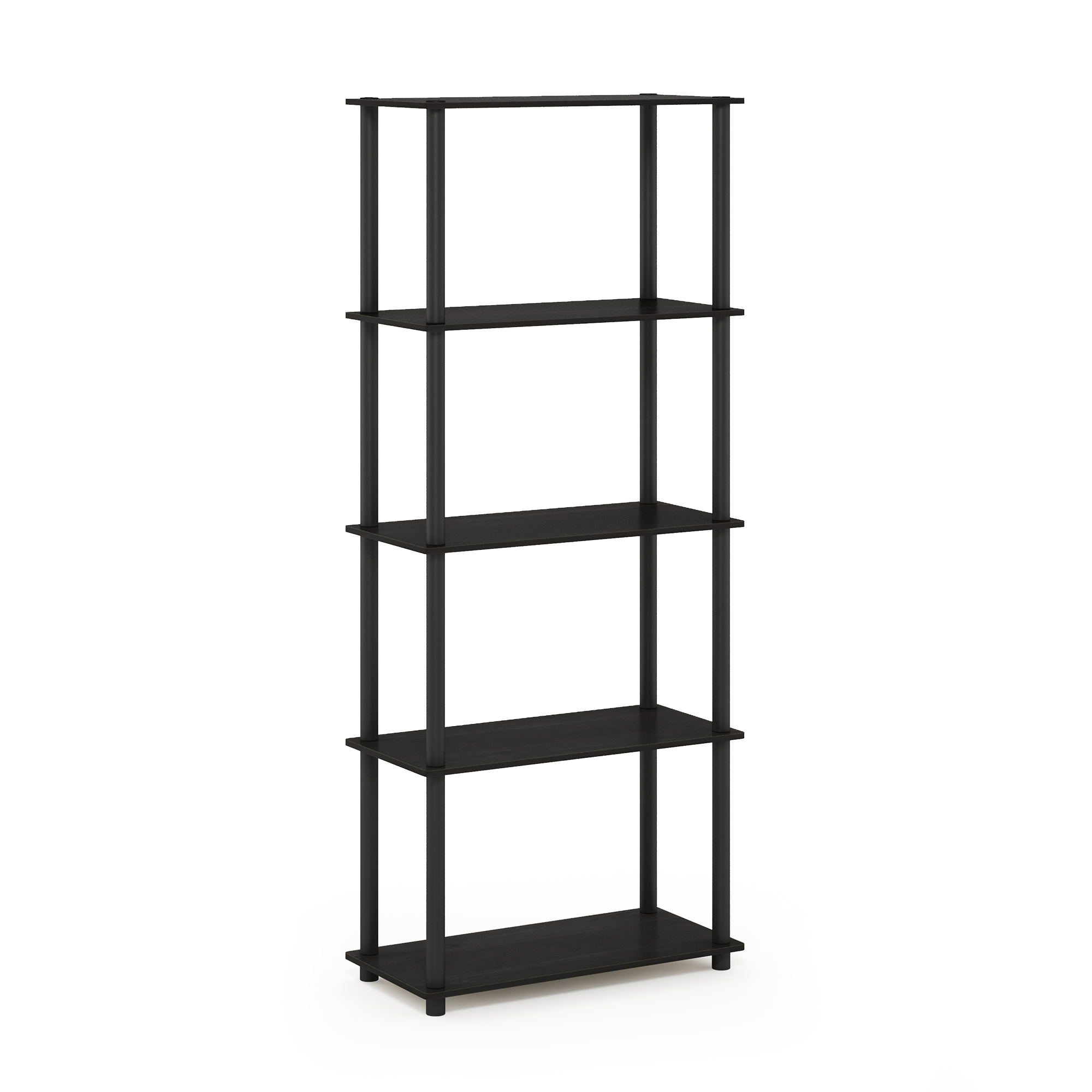 Furinno Turn-N-Tube 5-Tier Multipurpose Shelf, Espresso/Black